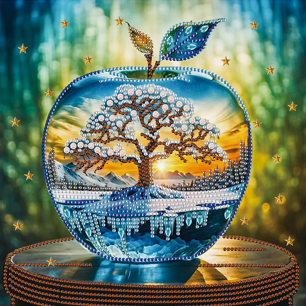 Diamond Painting - Partial Special Shaped - Crystal Apple (30*30CM)
