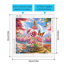 Load image into Gallery viewer, Diamond Painting - Partial Special Shaped - Crystal Butterfly Flower (30*30CM)
