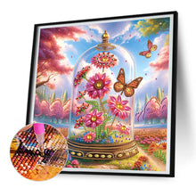 Load image into Gallery viewer, Diamond Painting - Partial Special Shaped - Crystal Butterfly Flower (30*30CM)
