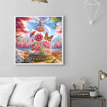 Load image into Gallery viewer, Diamond Painting - Partial Special Shaped - Crystal Butterfly Flower (30*30CM)
