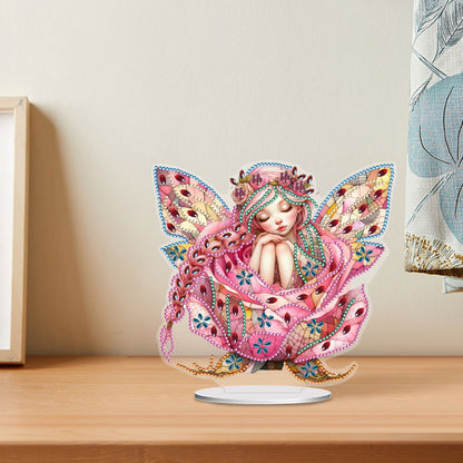 PET Elf Girl Desktop Diamond DIY Kits Diamond Painting Desktop Ornament for Home