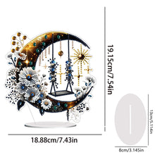 Load image into Gallery viewer, PET Crescent Candle Desktop Diamond DIY Kits Table Top Diamond Painting Ornament
