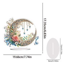 Load image into Gallery viewer, PET Crescent Candle Desktop Diamond DIY Kits Table Top Diamond Painting Ornament
