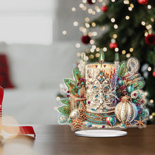 Load image into Gallery viewer, PET Crescent Candle Desktop Diamond DIY Kits Table Top Diamond Painting Ornament
