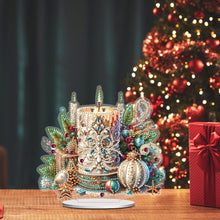 Load image into Gallery viewer, PET Crescent Candle Desktop Diamond DIY Kits Table Top Diamond Painting Ornament
