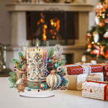 Load image into Gallery viewer, PET Crescent Candle Desktop Diamond DIY Kits Table Top Diamond Painting Ornament
