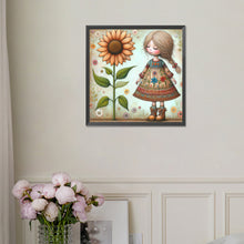 Load image into Gallery viewer, Diamond Painting - Full Square - Little girl with flowers (30*30CM)
