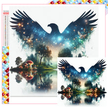 Load image into Gallery viewer, Diamond Painting - Full Square - Eagle silhouette in the forest (40*40CM)
