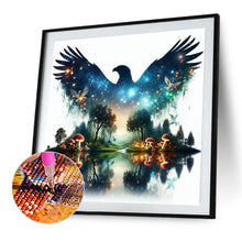 Load image into Gallery viewer, Diamond Painting - Full Square - Eagle silhouette in the forest (40*40CM)
