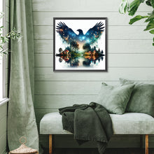 Load image into Gallery viewer, Diamond Painting - Full Square - Eagle silhouette in the forest (40*40CM)
