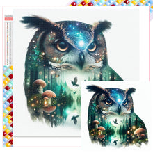 Load image into Gallery viewer, Diamond Painting - Full Square - Owl silhouette in the forest (40*40CM)
