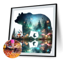 Load image into Gallery viewer, Diamond Painting - Full Square - Bear silhouette in the forest (40*40CM)
