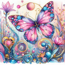 Load image into Gallery viewer, Diamond Painting - Full Square - Pink butterfly (30*30CM)
