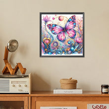 Load image into Gallery viewer, Diamond Painting - Full Square - Pink butterfly (30*30CM)
