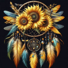 Load image into Gallery viewer, Diamond Painting - Full Round - Sunflower dream catcher (30*30CM)
