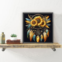 Load image into Gallery viewer, Diamond Painting - Full Round - Sunflower dream catcher (30*30CM)
