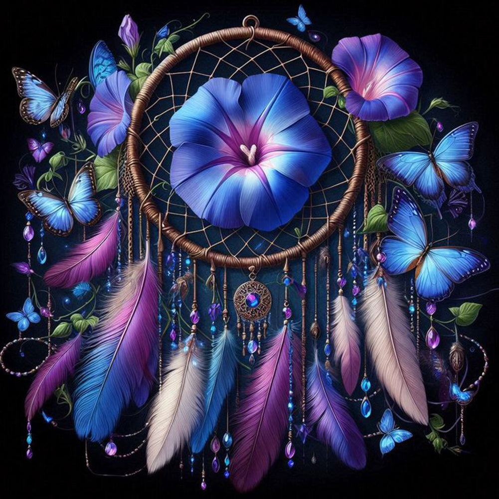 Diamond Painting - Full Round - Morning glory dream catcher (30*30CM)