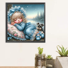 Load image into Gallery viewer, Diamond Painting - Full Round - Sleeping baby and dog (30*30CM)
