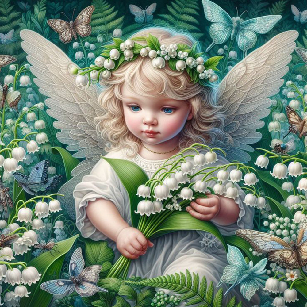 Diamond Painting - Full Round - Lily of the valley baby (30*30CM)