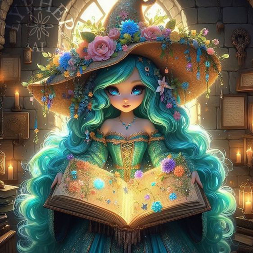 Diamond Painting - Full Round - Magic girl (40*40CM)