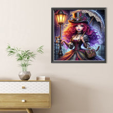 Load image into Gallery viewer, Diamond Painting - Full Round - Gothic girl and cat (40*40CM)
