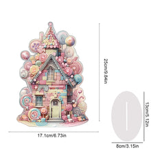 Load image into Gallery viewer, Candy House Acrylic Special Shape Desktop Diamond Art Kits for Home Office Decor
