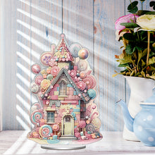 Load image into Gallery viewer, Candy House Acrylic Special Shape Desktop Diamond Art Kits for Home Office Decor
