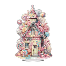 Load image into Gallery viewer, Candy House Acrylic Special Shape Desktop Diamond Art Kits for Home Office Decor
