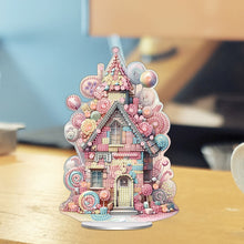 Load image into Gallery viewer, Candy House Acrylic Special Shape Desktop Diamond Art Kits for Home Office Decor
