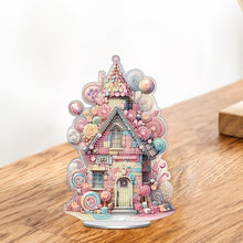 Load image into Gallery viewer, Candy House Acrylic Special Shape Desktop Diamond Art Kits for Home Office Decor

