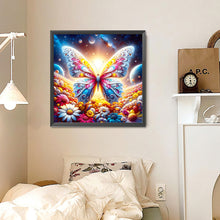 Load image into Gallery viewer, Diamond Painting - Full Round - Colorful Butterfly On Flower Sea (30*30CM)
