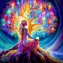 Load image into Gallery viewer, Diamond Painting - Full Round - World Tree And Girl (30*30CM)
