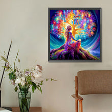 Load image into Gallery viewer, Diamond Painting - Full Round - World Tree And Girl (30*30CM)
