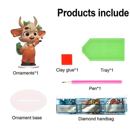 Acrylic Special Shape Angel Girl Desktop Diamond Art Kits for Home Office Decor