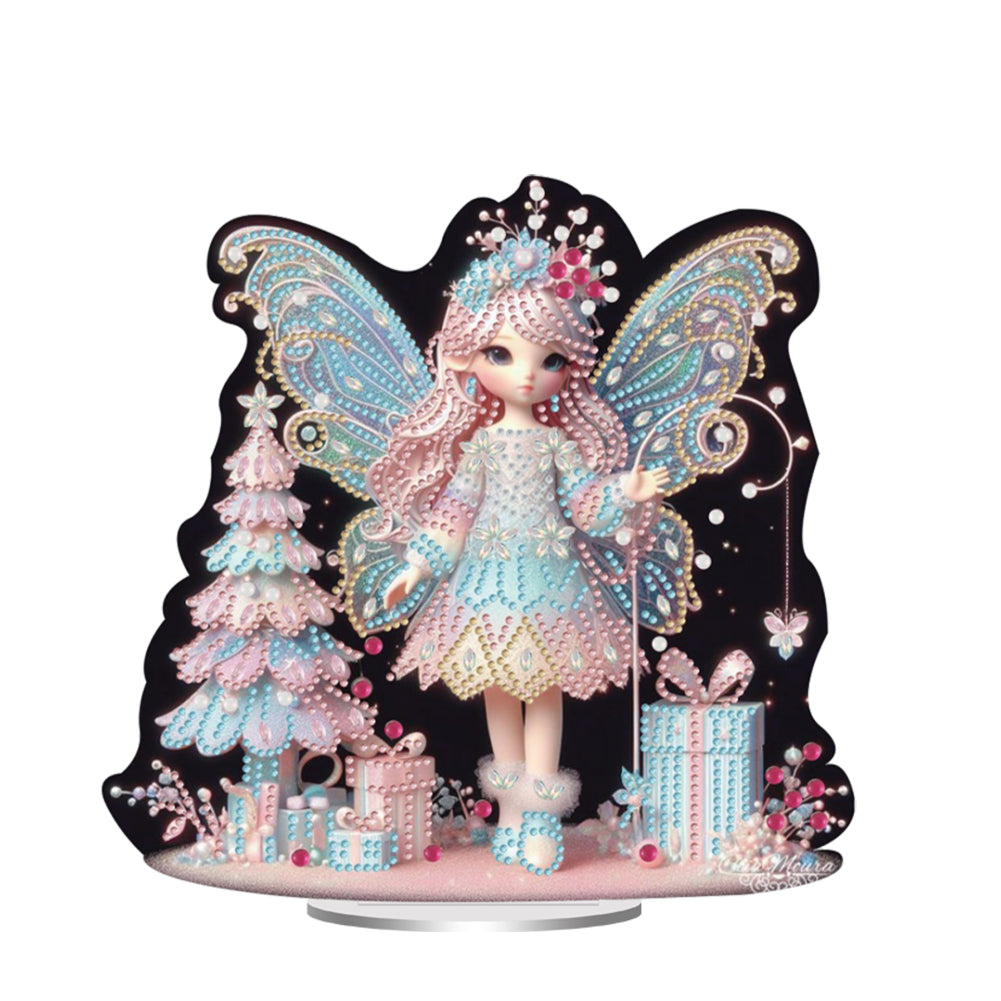 Acrylic Special Shape Angel Girl Desktop Diamond Art Kits for Home Office Decor
