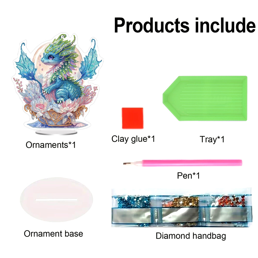 Acrylic Special Shape Angel Girl Desktop Diamond Art Kits for Home Office Decor