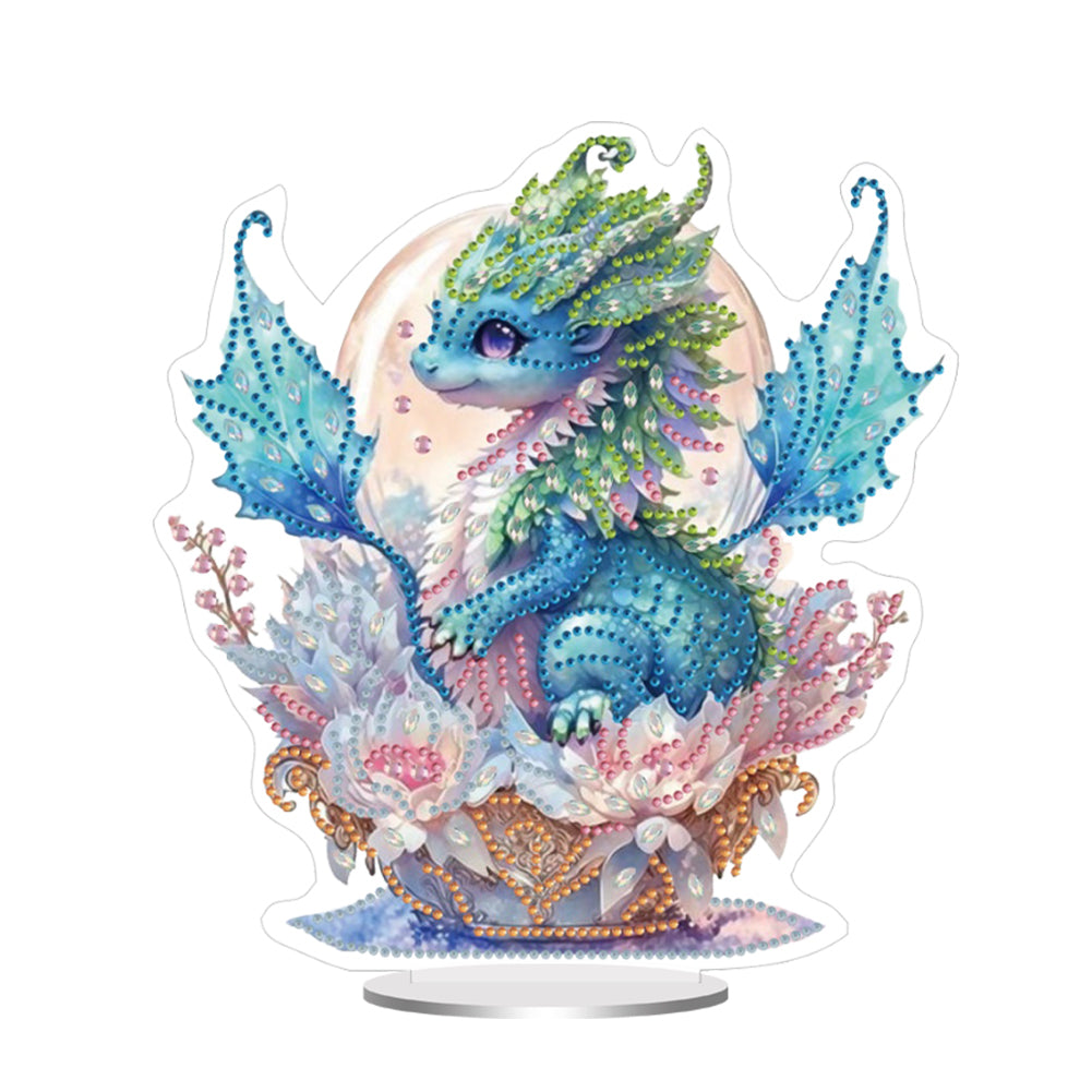 Acrylic Special Shape Angel Girl Desktop Diamond Art Kits for Home Office Decor