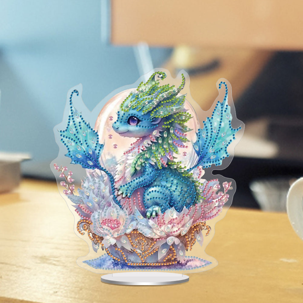 Acrylic Special Shape Angel Girl Desktop Diamond Art Kits for Home Office Decor