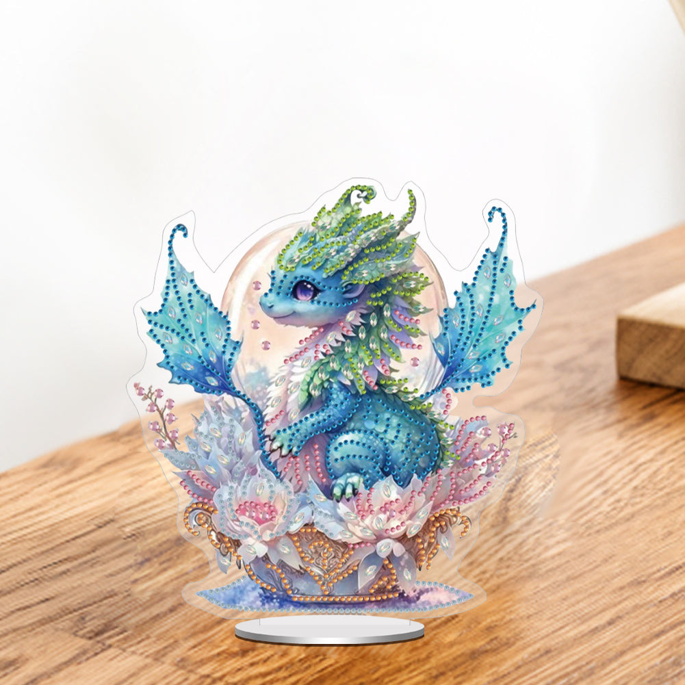 Acrylic Special Shape Angel Girl Desktop Diamond Art Kits for Home Office Decor