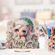Load image into Gallery viewer, Acrylic Special Shape Angel Girl Desktop Diamond Art Kits for Home Office Decor
