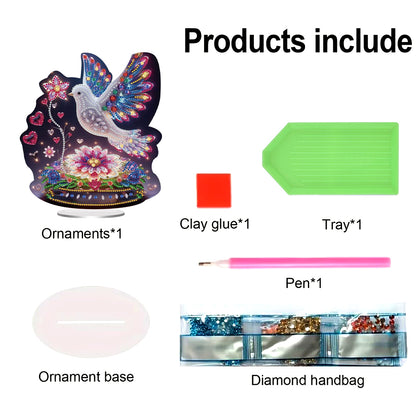 Acrylic Special Shape Angel Girl Desktop Diamond Art Kits for Home Office Decor