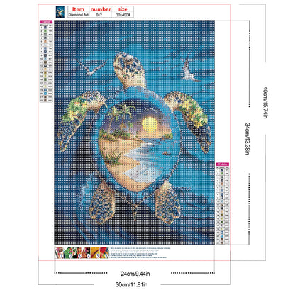 Diamond Painting - Full Round - Turtle On Vacation (30*40CM)