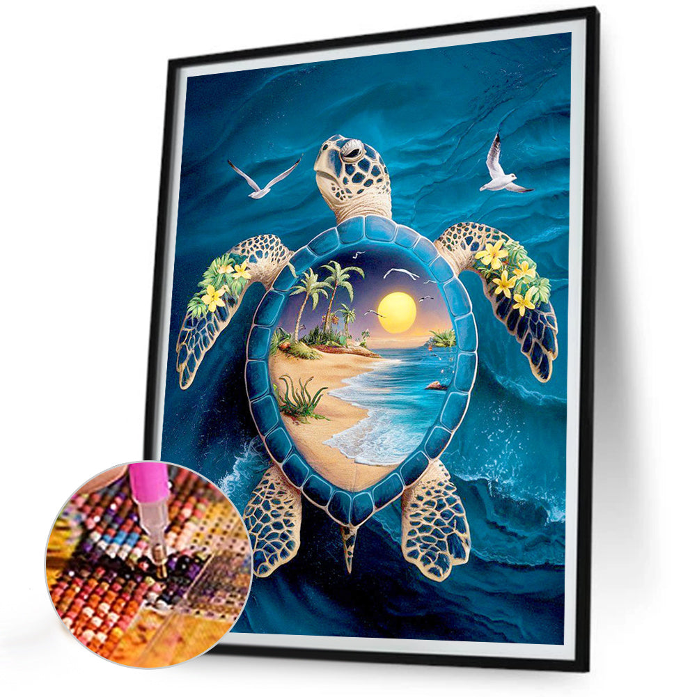 Diamond Painting - Full Round - Turtle On Vacation (30*40CM)