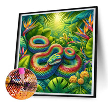 Load image into Gallery viewer, Diamond Painting - Full Round - Forest green snake (30*30CM)
