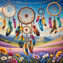 Load image into Gallery viewer, Diamond Painting - Full Round - Dream catcher in the flowers (30*30CM)

