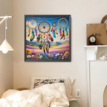 Load image into Gallery viewer, Diamond Painting - Full Round - Dream catcher in the flowers (30*30CM)
