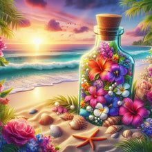 Load image into Gallery viewer, Diamond Painting - Full Round - Seaside flower drift bottle (30*30CM)
