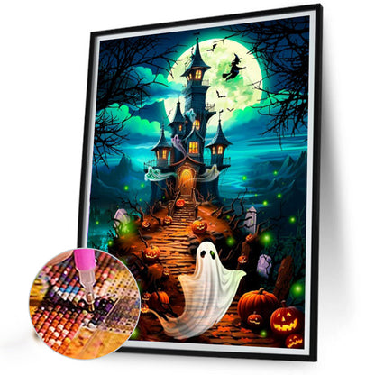 AB Diamond Painting - Full Round - Old castle ghost (40*50CM)