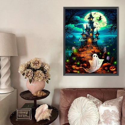 AB Diamond Painting - Full Round - Old castle ghost (40*50CM)