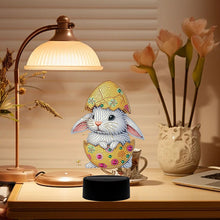 Load image into Gallery viewer, Acrylic Double Sided Bunny Egg Diamond Painting LED Night Light for Easter Gifts
